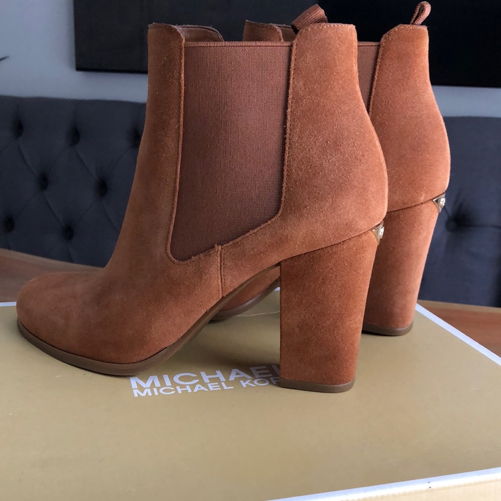 MICHAEL Michael Kors Tan Suede Ankle Booties
